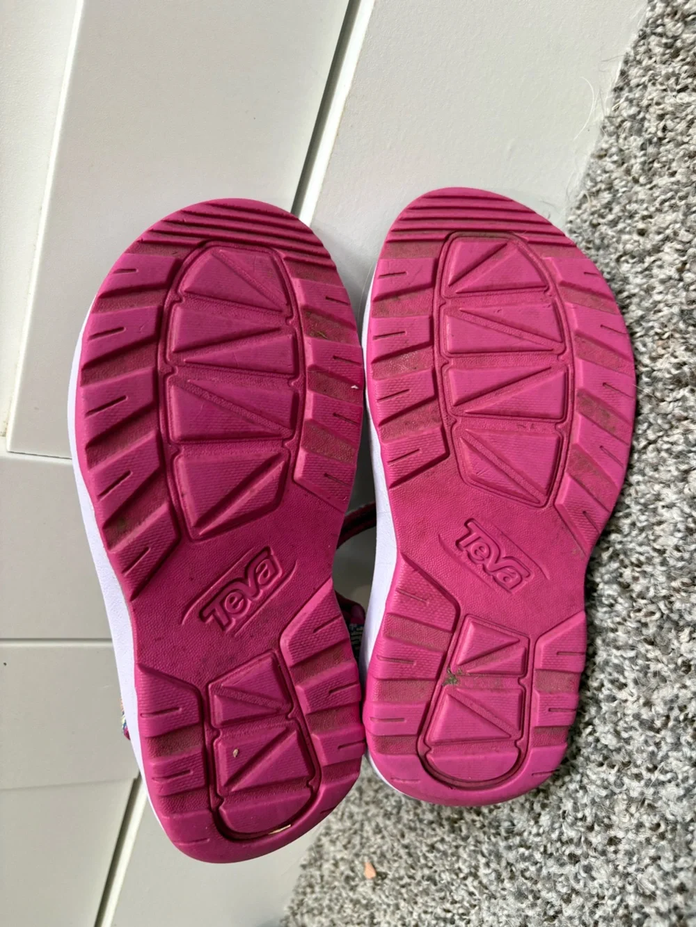 Teva Kids Pink Patterned Velcro Strap Sandals Ultra Comfy Size 13c